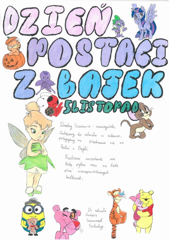 Plakat Dzień postaci z bajek